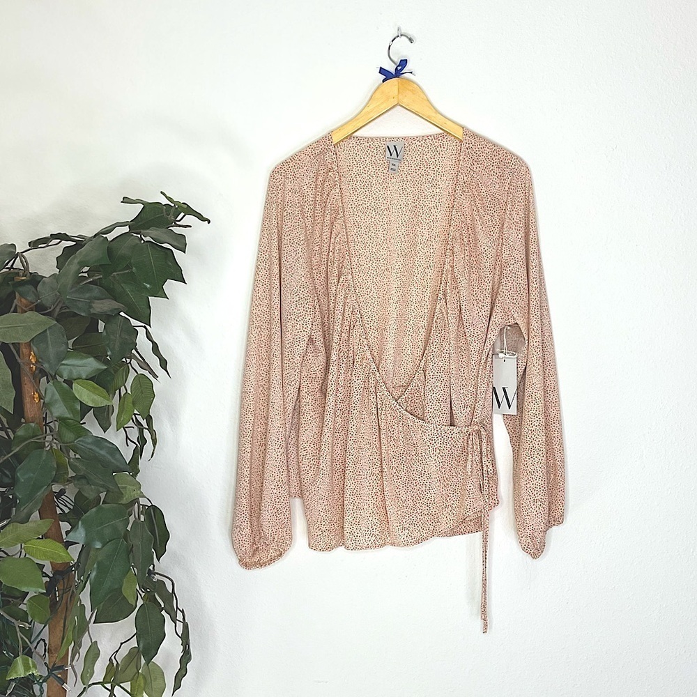PLUS NWT Worthington Wrap Top